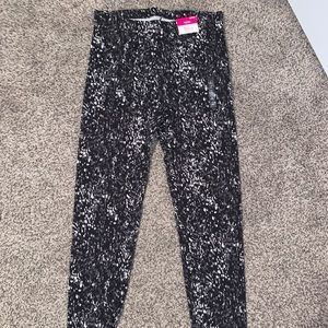 Flirtitude black, gray, and white leggings